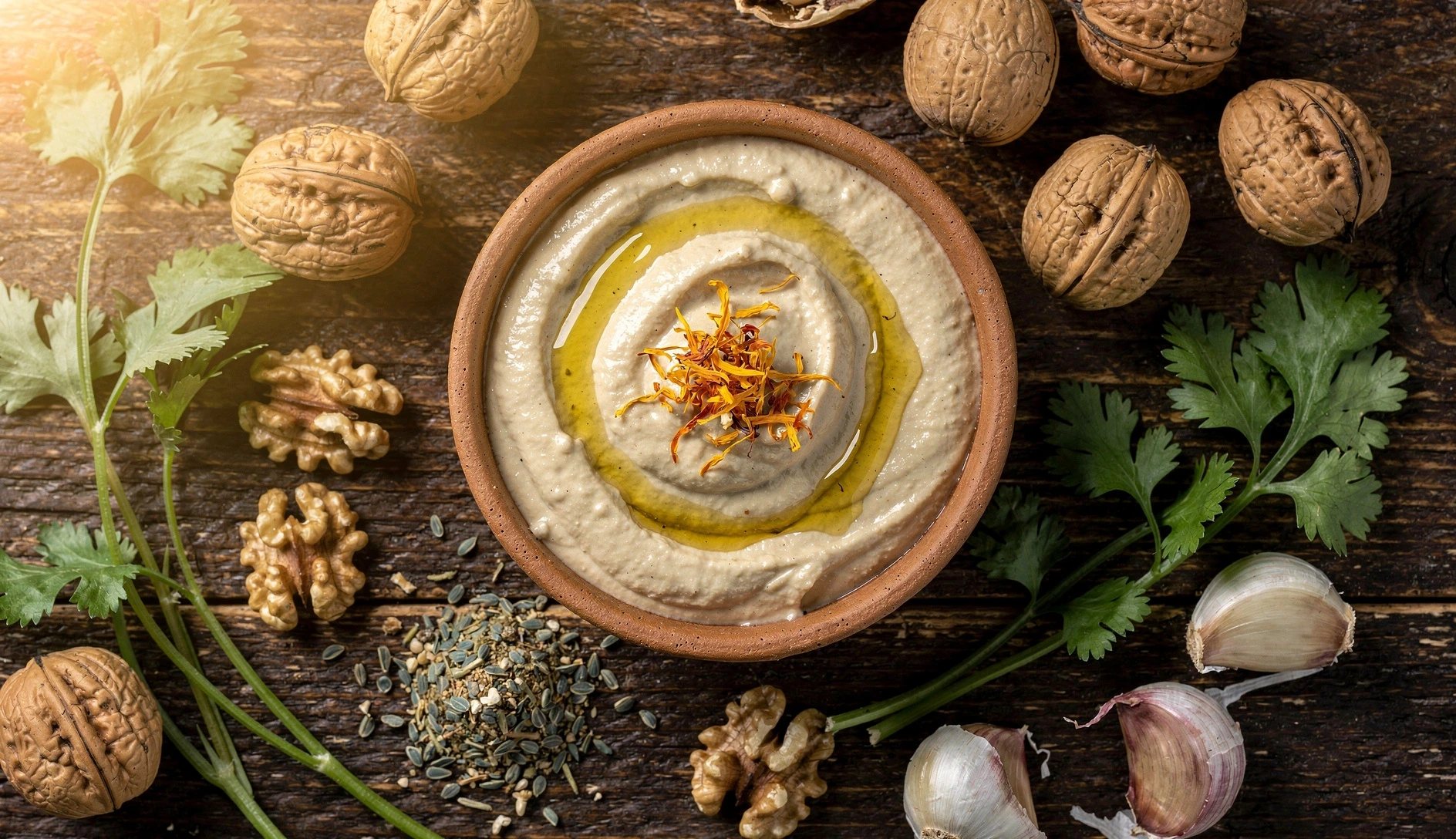 Bazhe: Cold Walnut Garlic Sauce