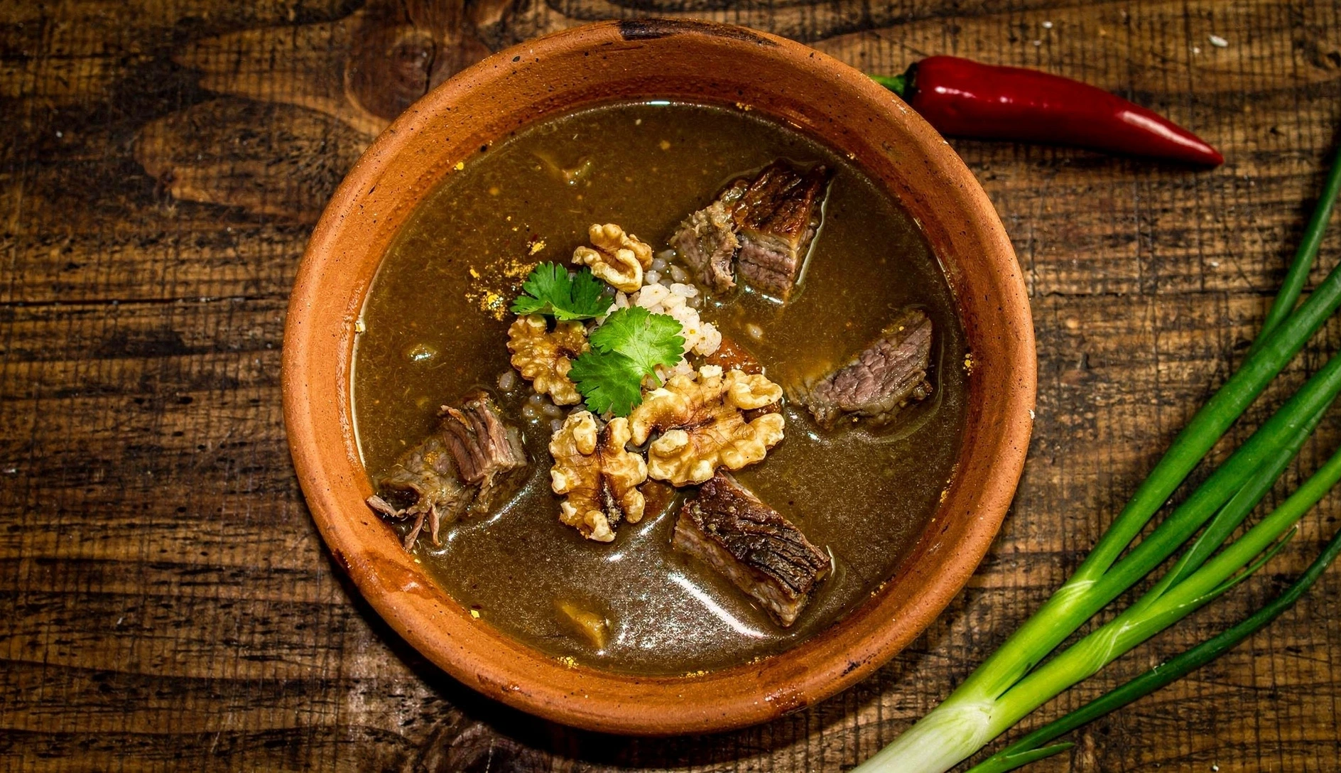 Kharcho: Spiced Beef & Walnut Soup
