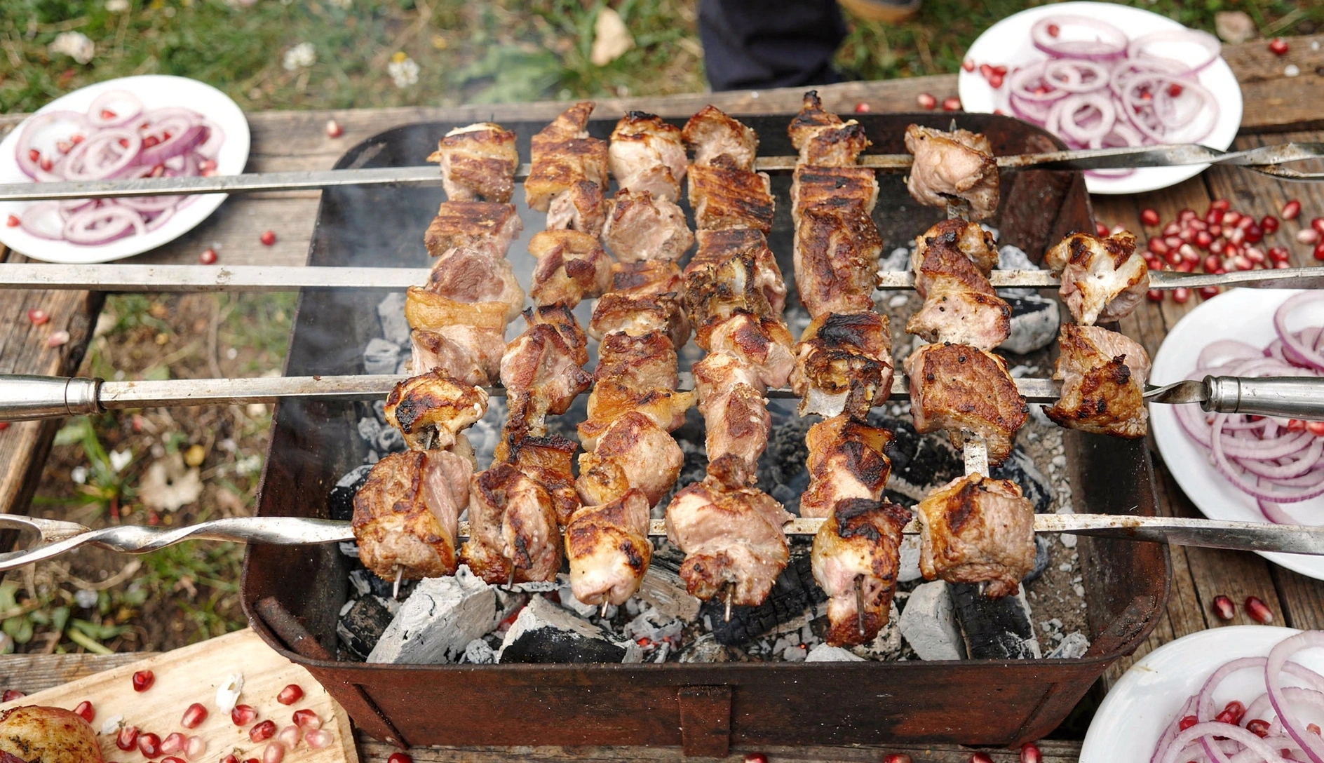 Mtsvadi: Georgian BBQ Pork