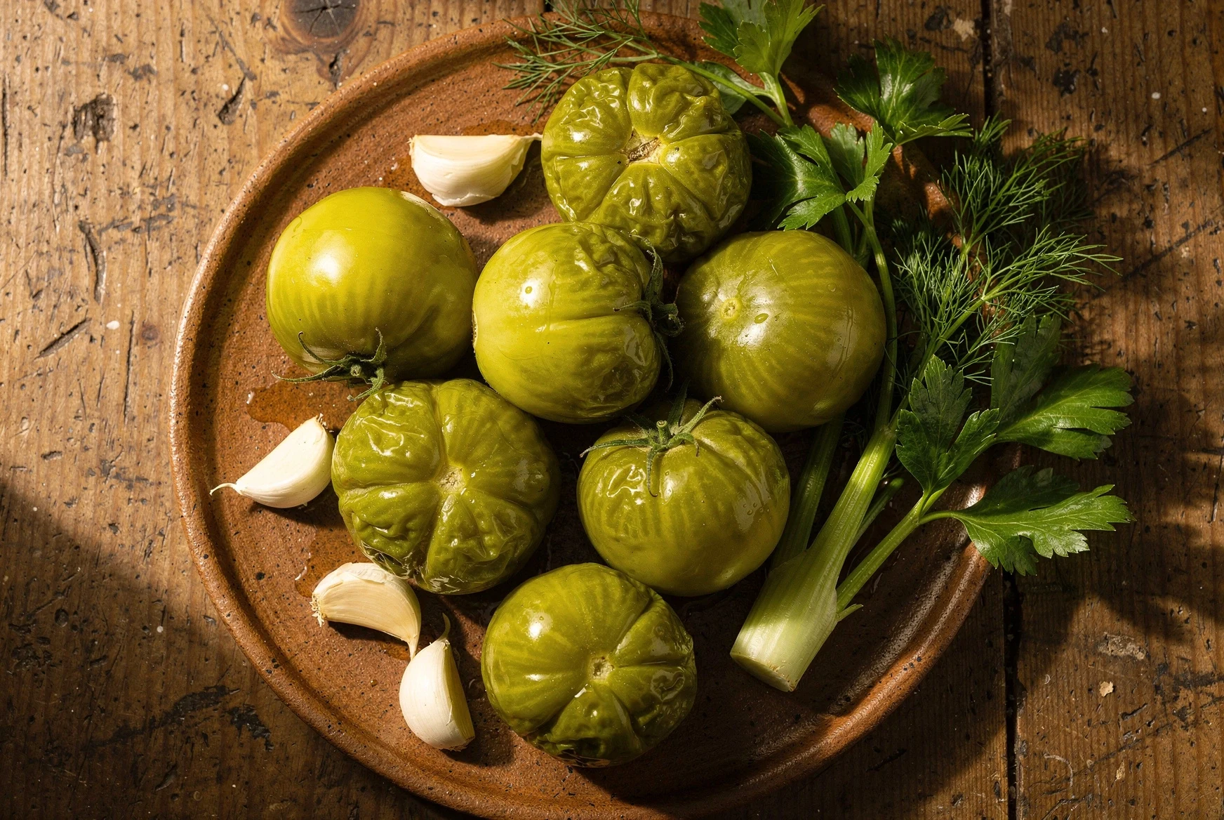 Pickled Green Tomatoes: Georgian Mzhave Pomidori
